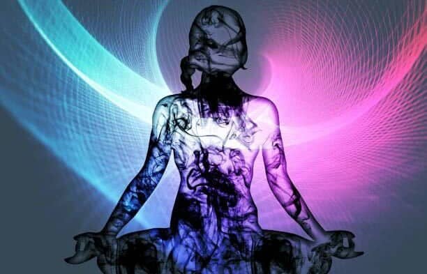 Illustration of woman in meditating pose